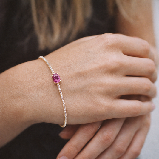 1.62 CT Pink Sapphire Bracelet