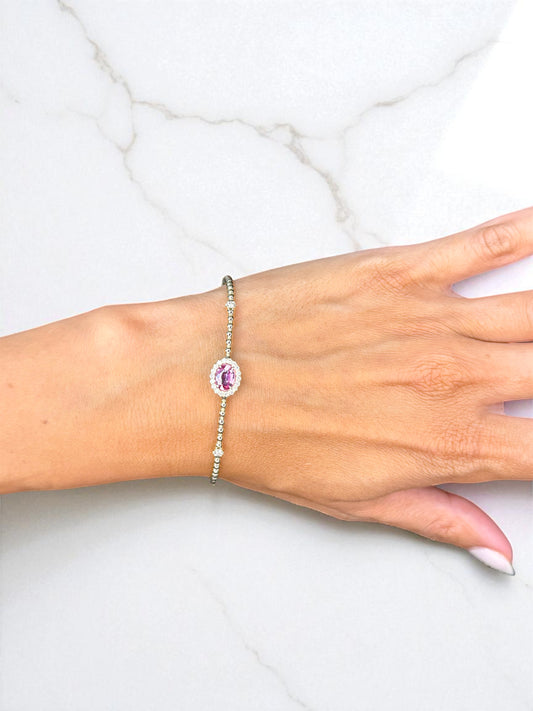 1.47 CT Pink Sapphire Bangle