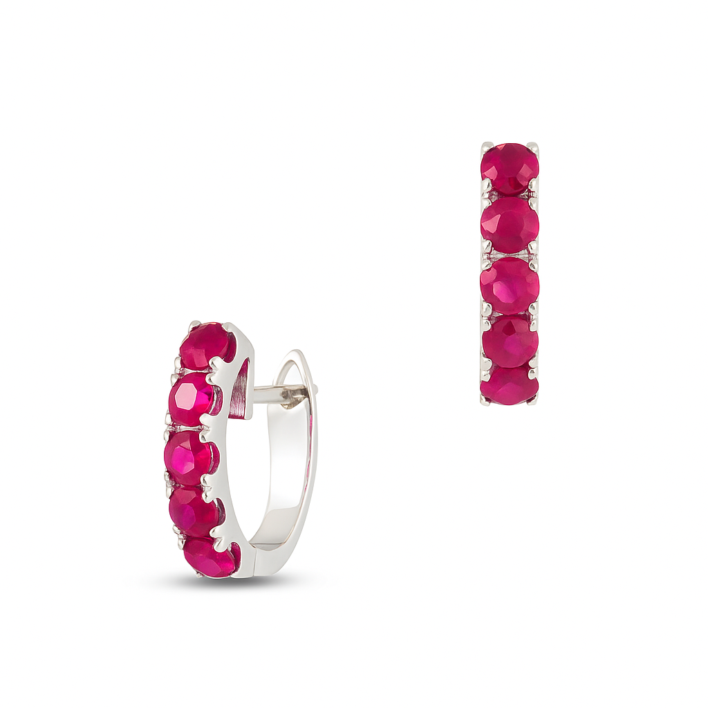 1.17 CT Ruby Hoops