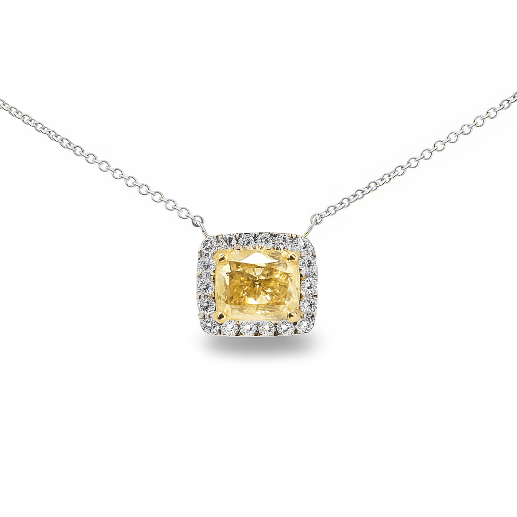 1.78 CT Yellow Diamond Pendant