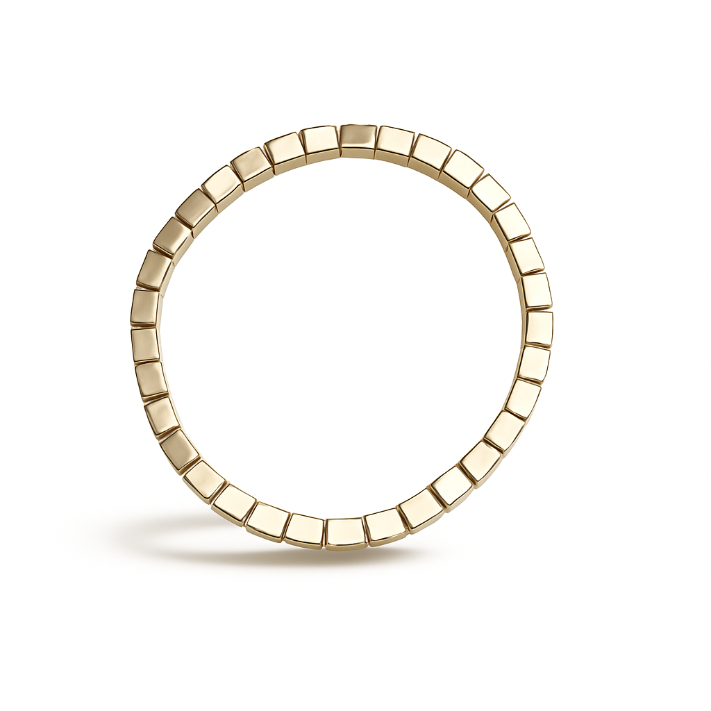 Golden Geometric Link Bracelet