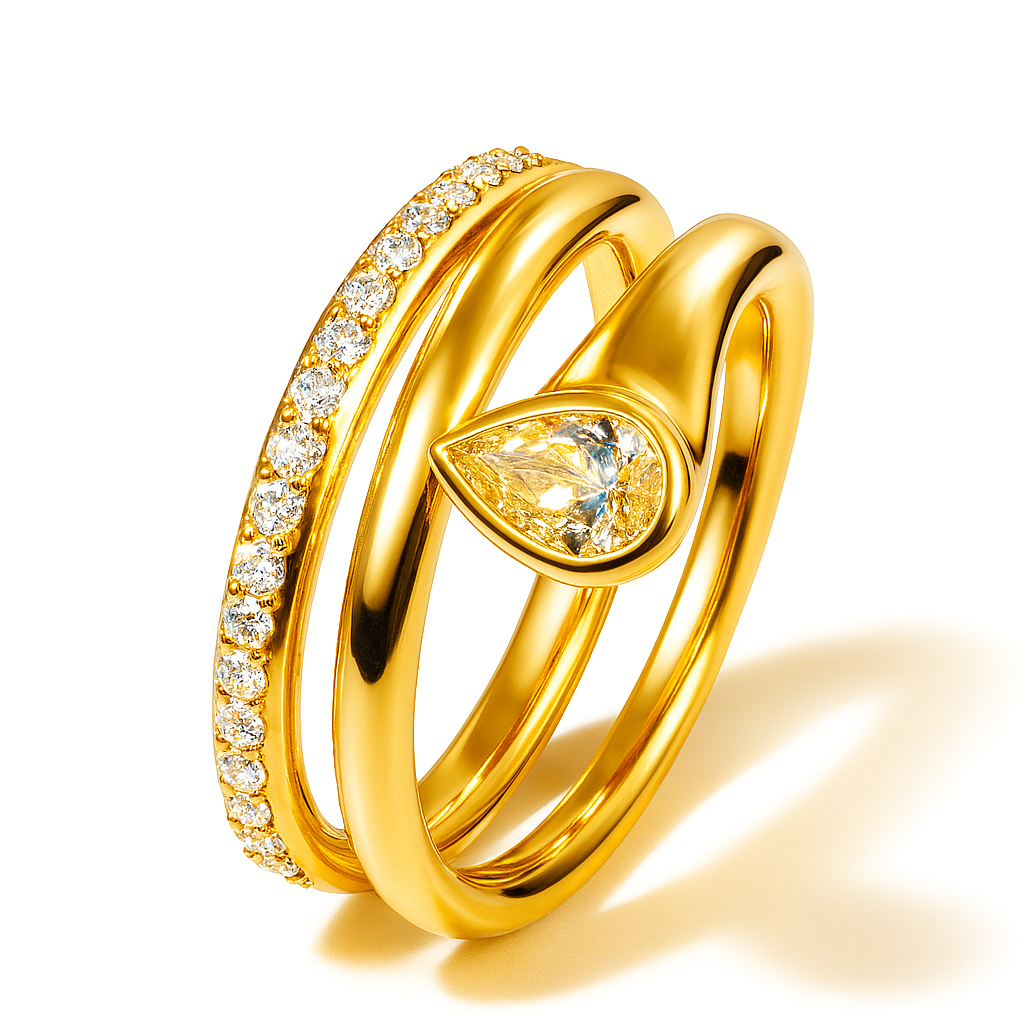 0.29 CT Yellow Diamond Band