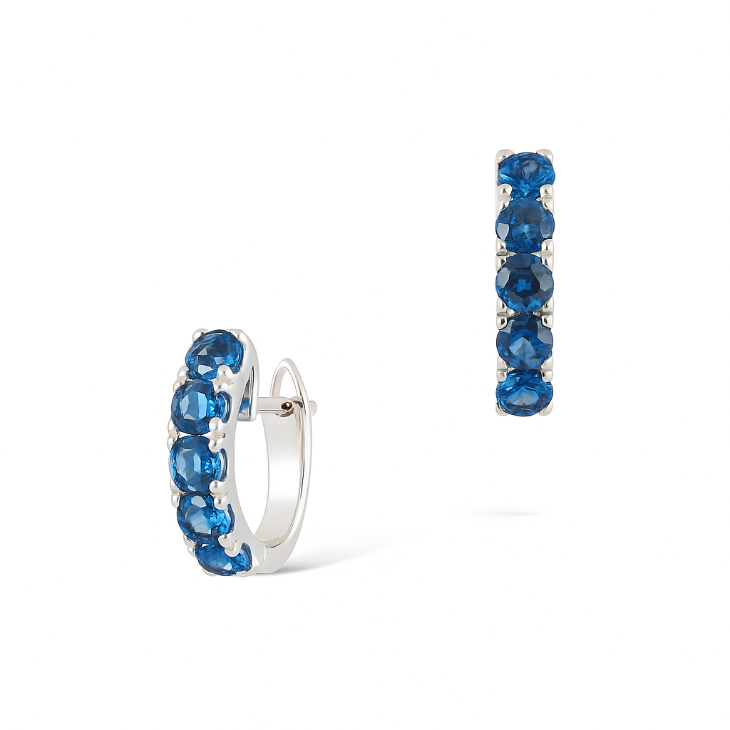 1.18 CT Sapphire Huggies