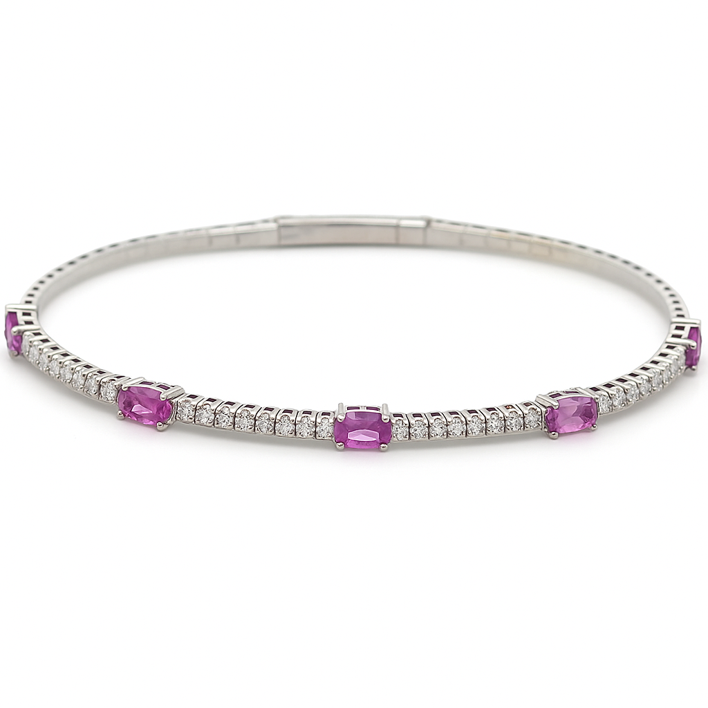 1.51 CT Pink Sapphire Bracelet