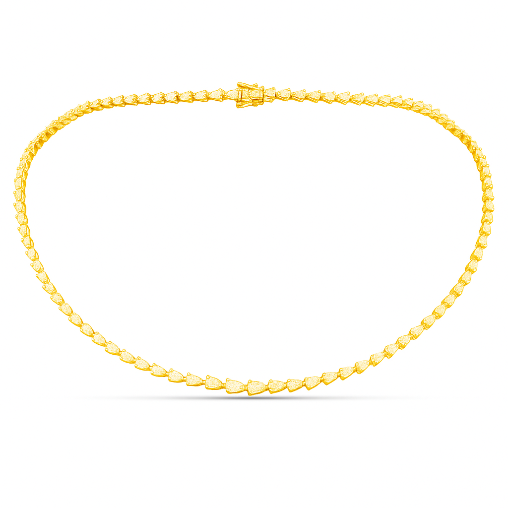 10.25 CT Yellow Diamond Necklace