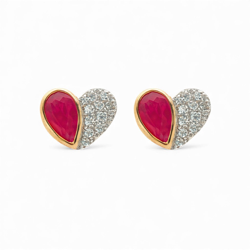 0.63 CT Ruby Earrings