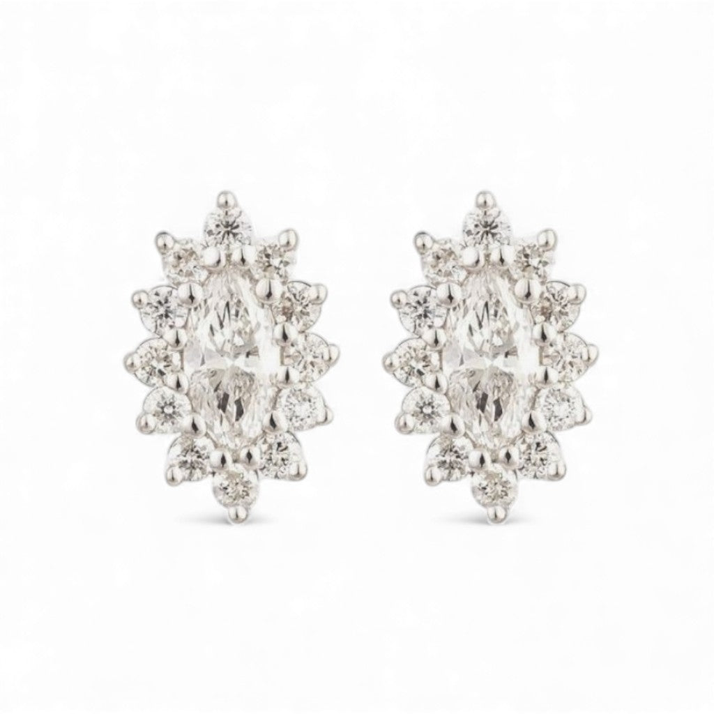 0.55 CT White Gold Diamond Studs