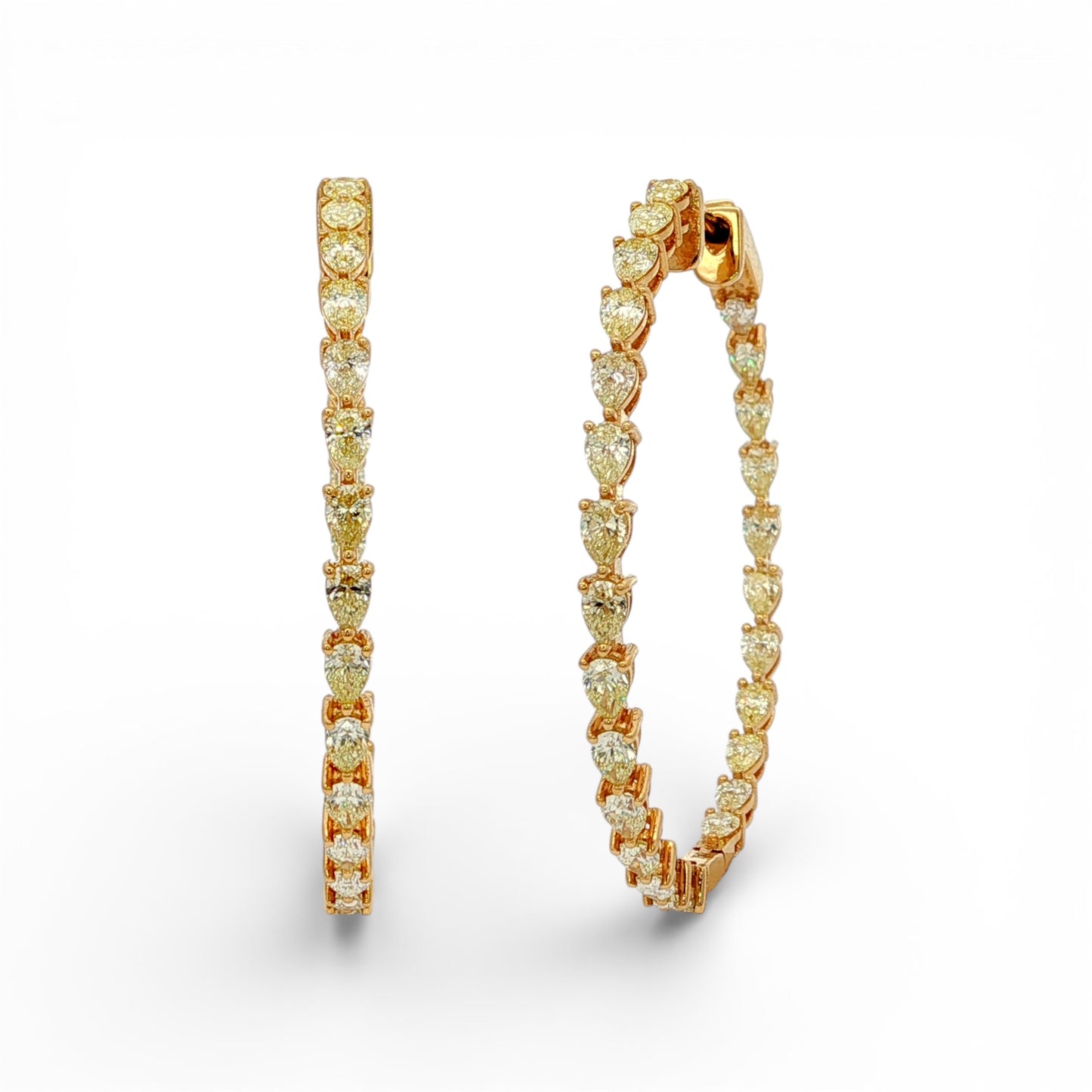 4.30 CT Yellow Diamonds Earrings