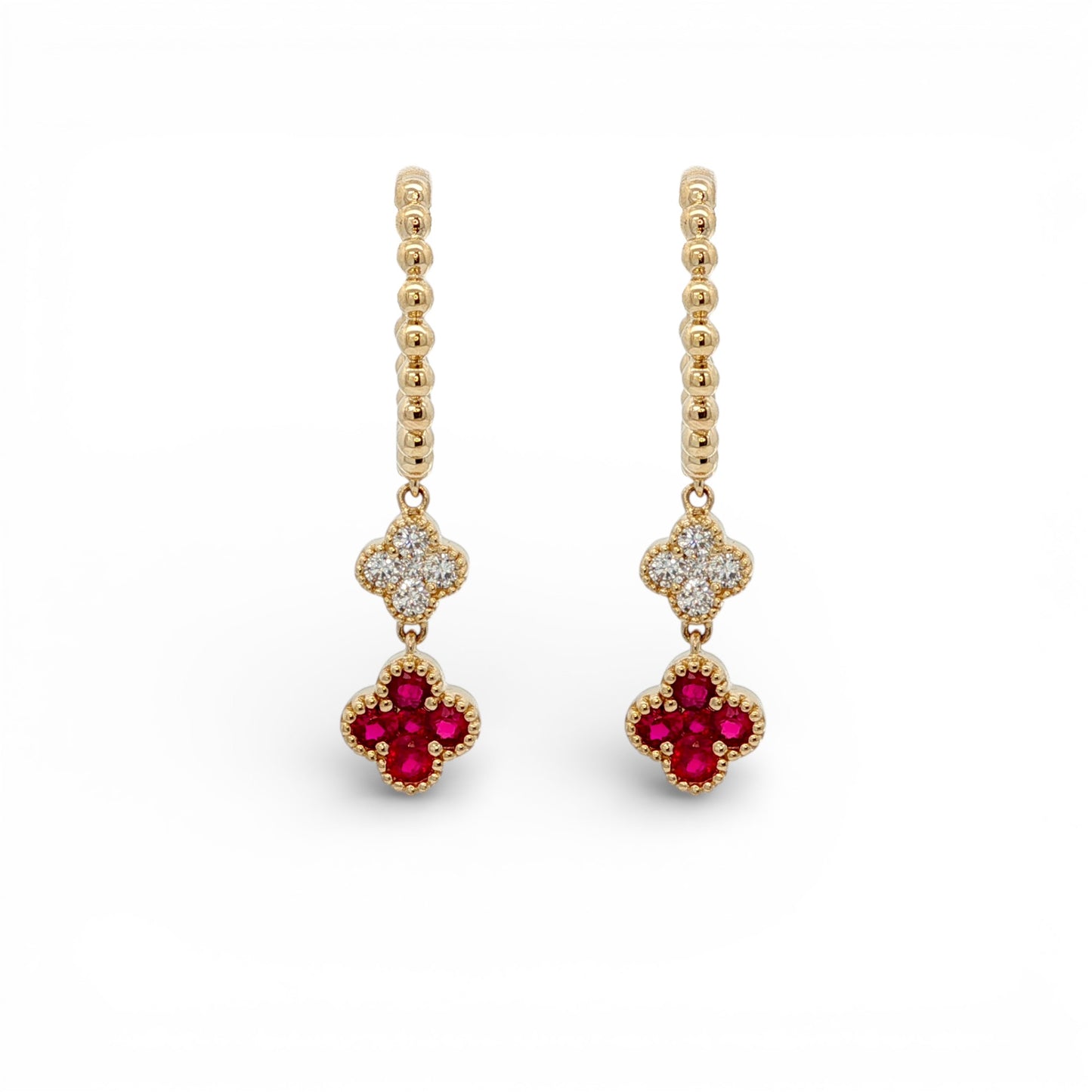 0.83 CT Ruby Earrings