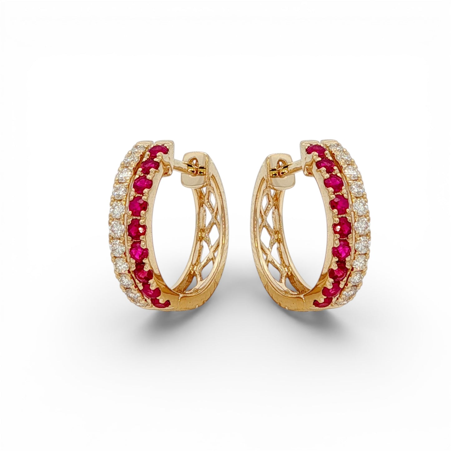0.59 CT Ruby Earrings