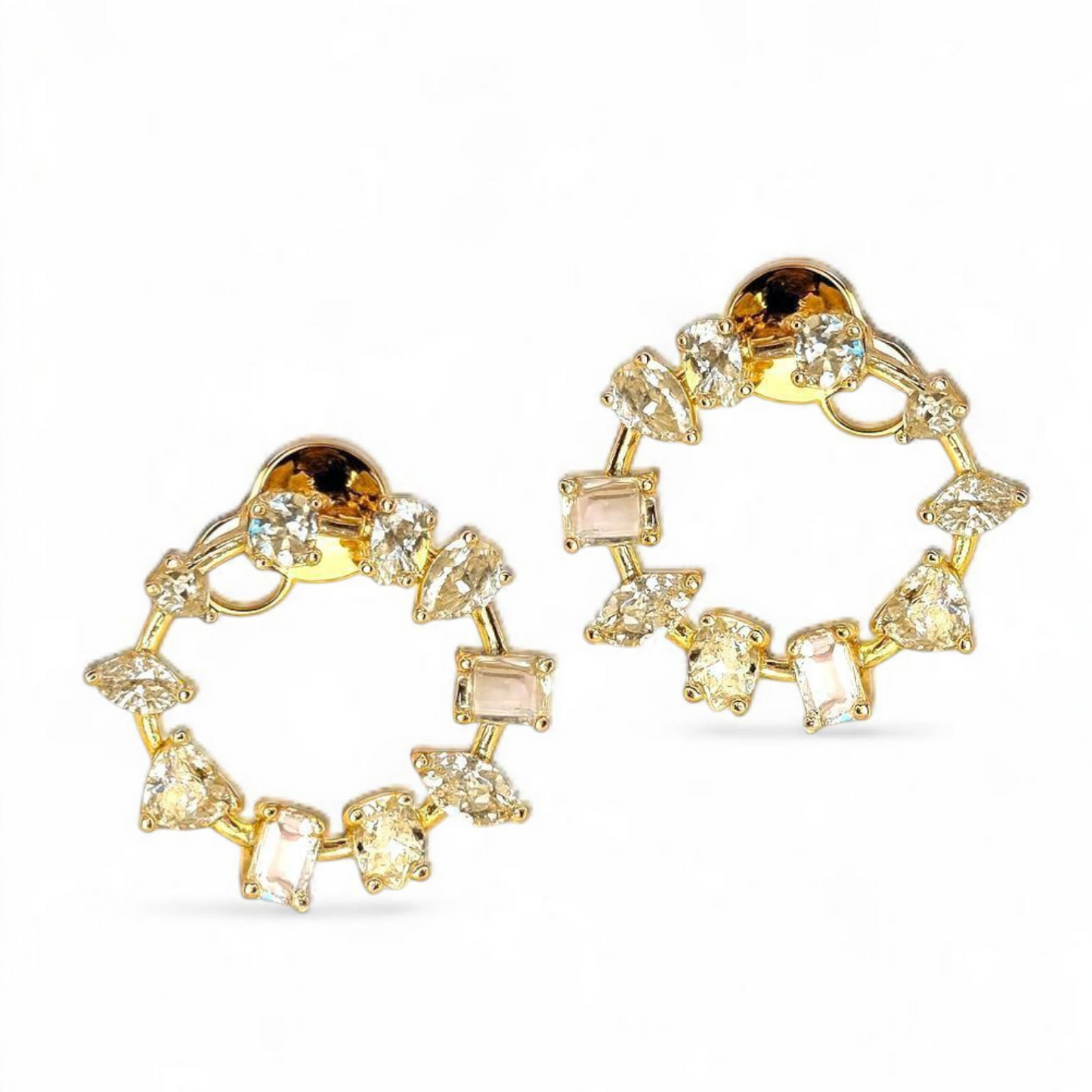 3.36 CT Yellow Diamond Hoops