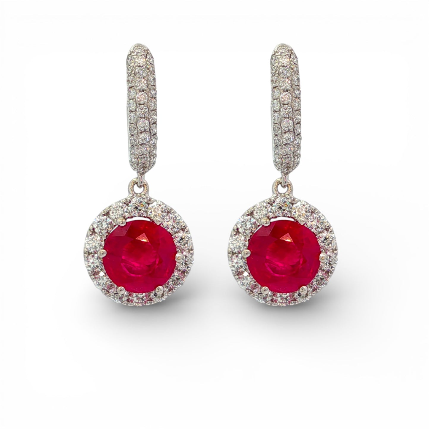 4.26 CT Ruby Earrings