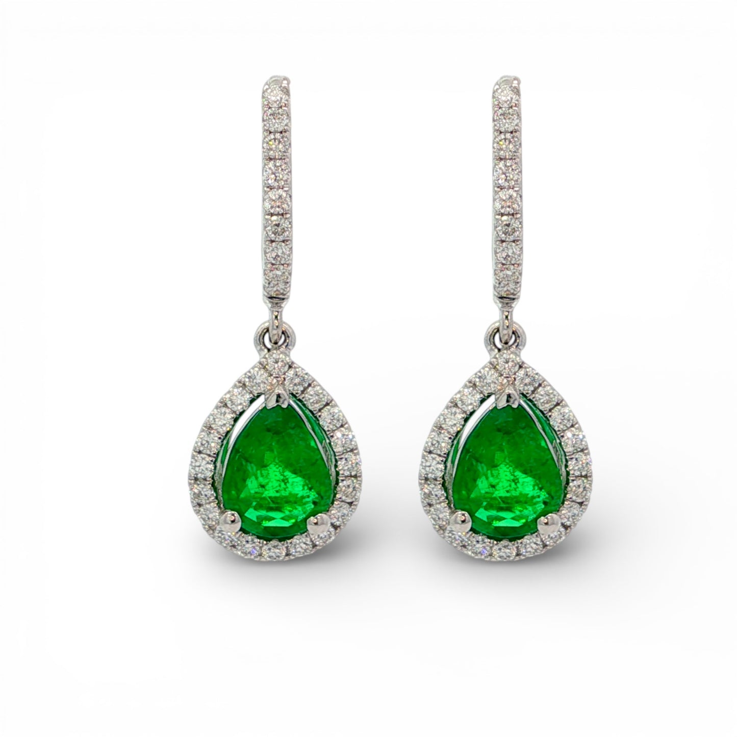 2.41 CT Emerald Earrings