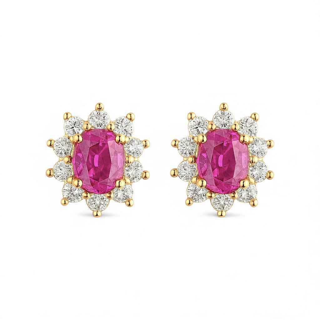 1.06 CT Pink Sapphire Earrings