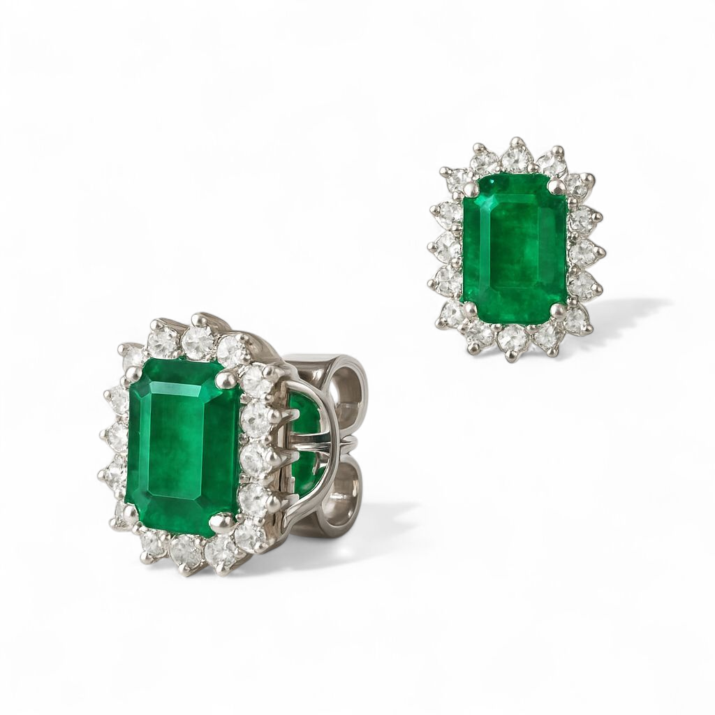 0.54 CT Emerald Studs