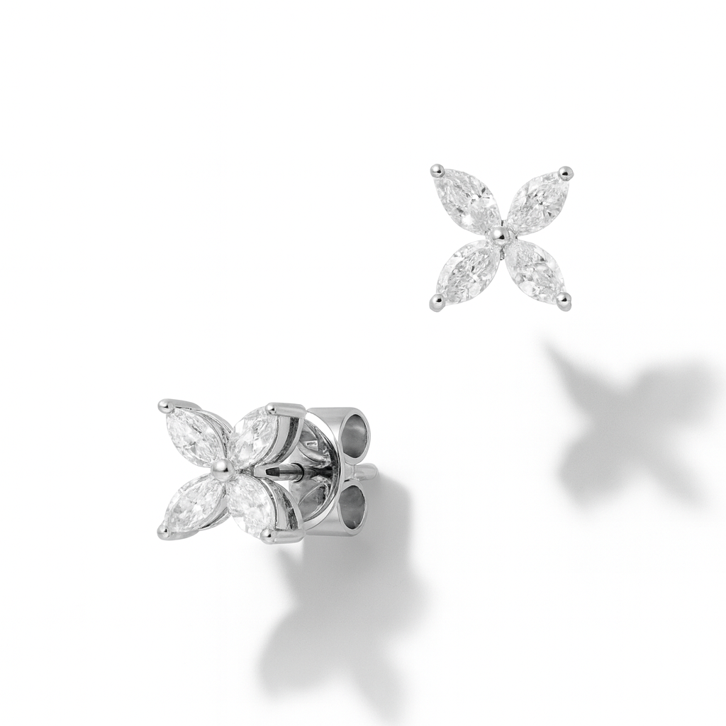 0.42 CT White Gold Diamond Studs
