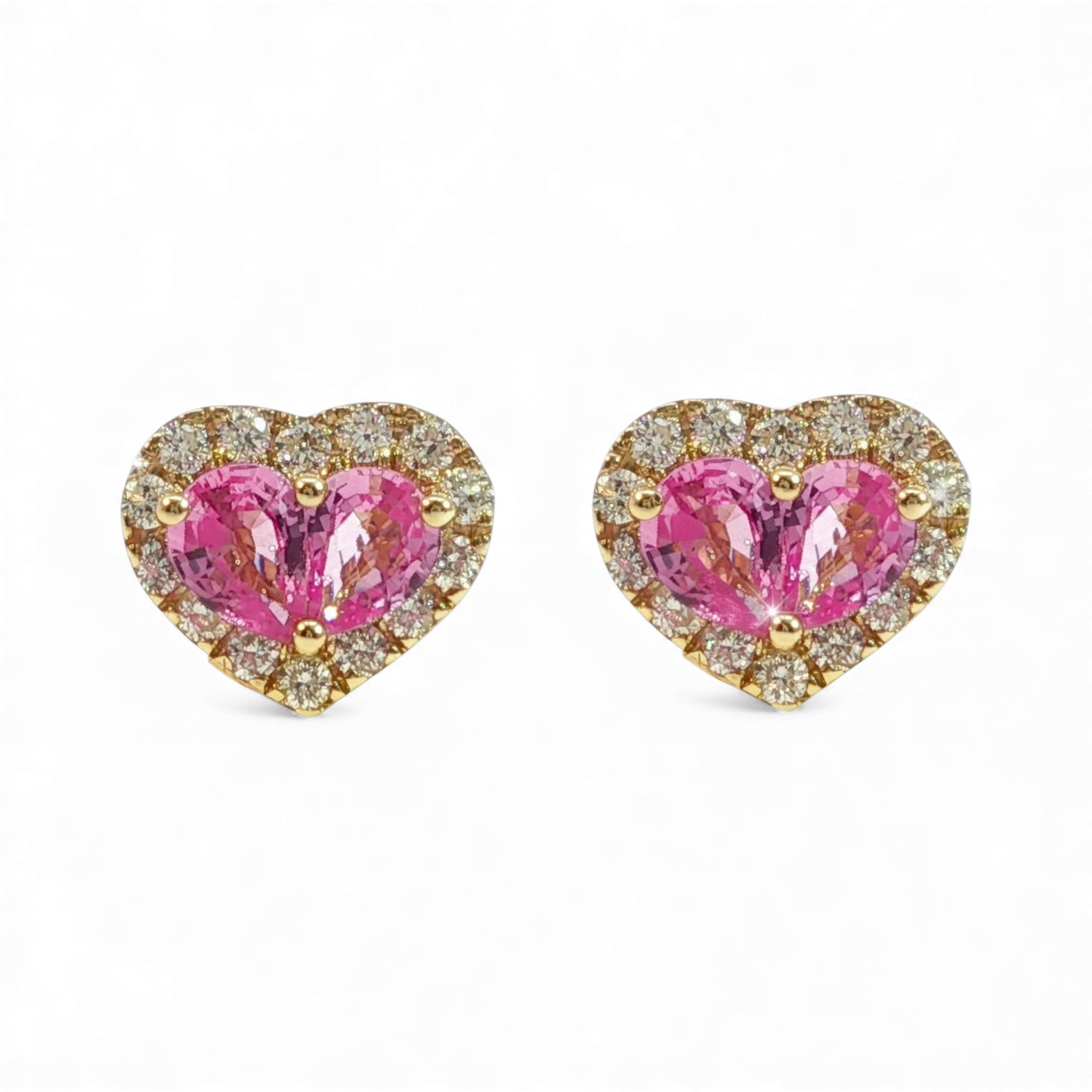 1.14 CT Pink Sapphires Earrings