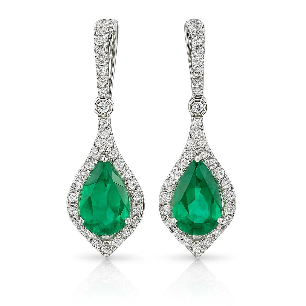 2.29 ct Emerald Drop Earrings