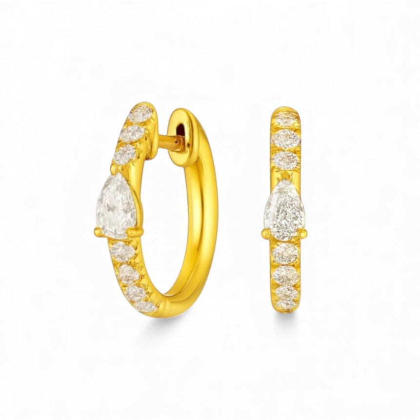 0.42 CT White Diamond Earrings