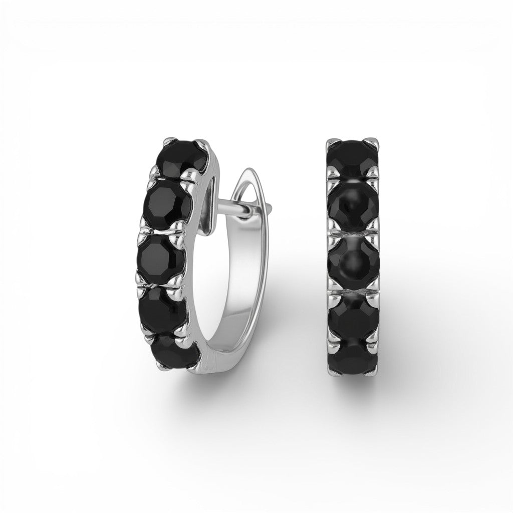 1.05 CT Black Diamond Huggies