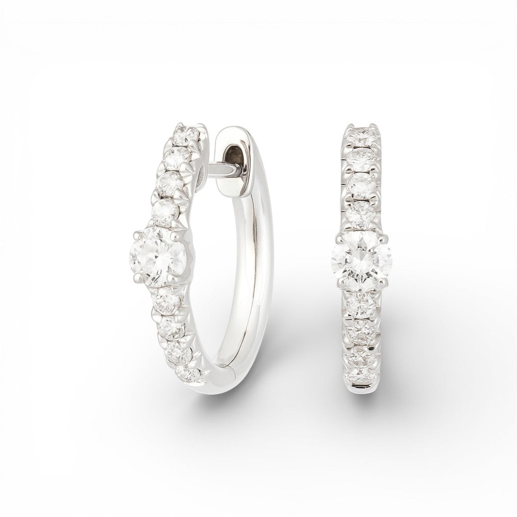 0.44 CT Diamond Hoops