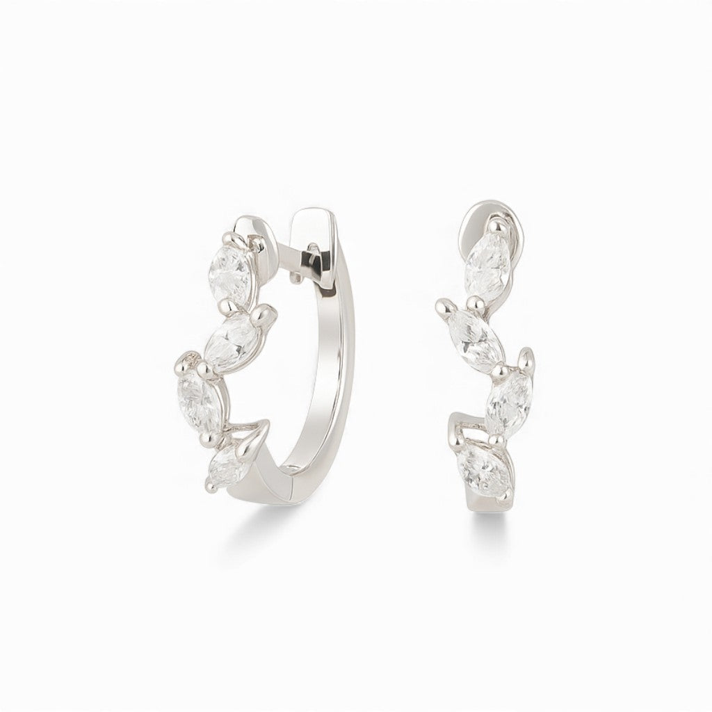 0.46 CT Marquise Hoop