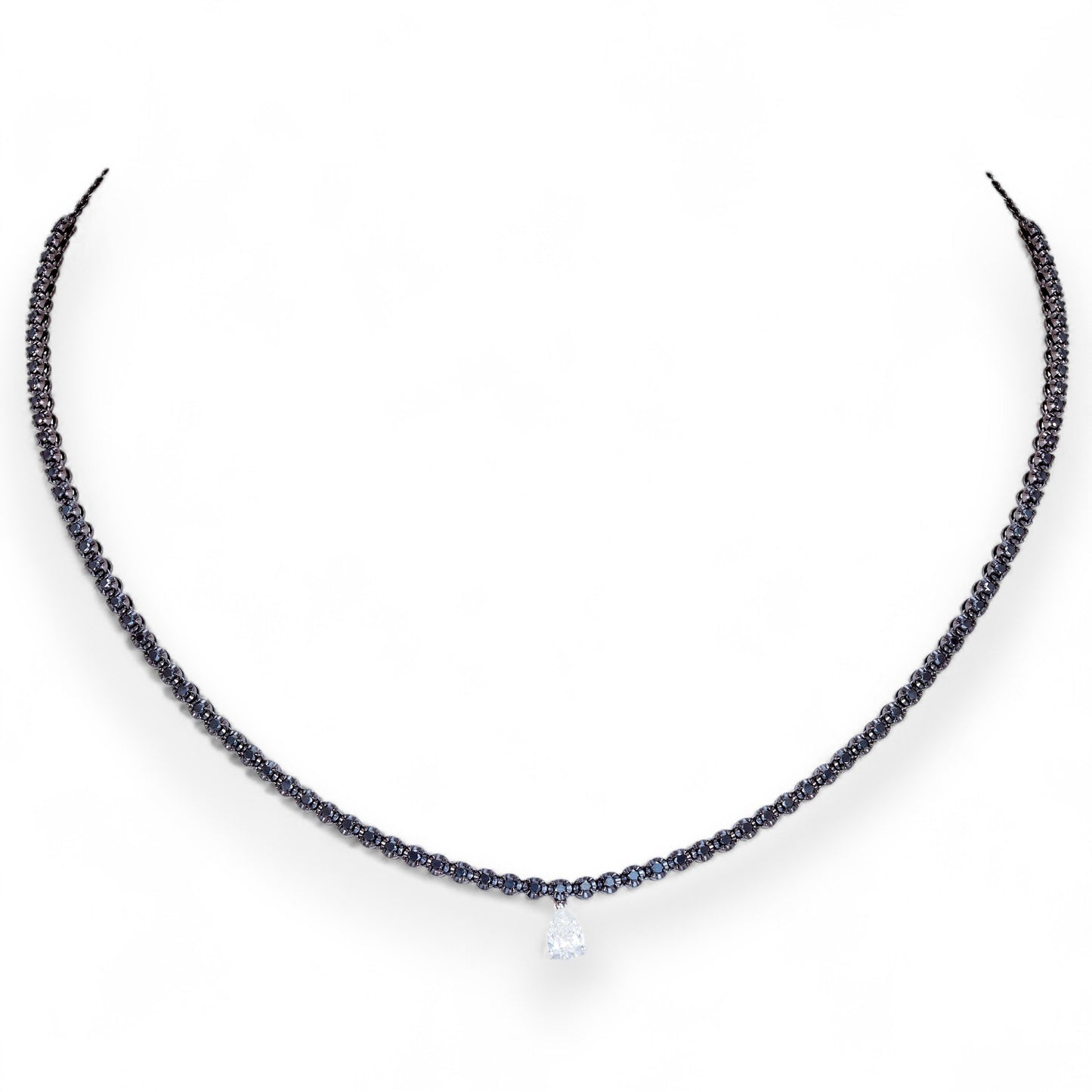 2.02 CT Black Diamond Necklace