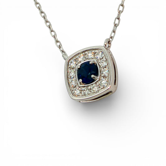 0.48 CT Blue Sapphire Necklace