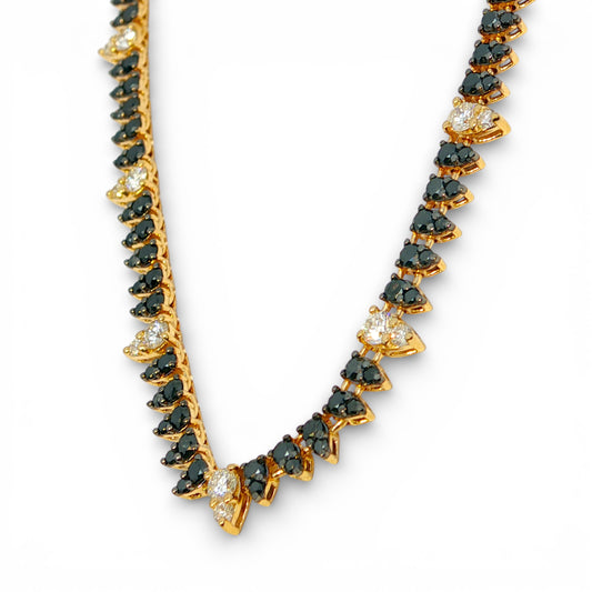 2.27 CT Black Diamond Necklace