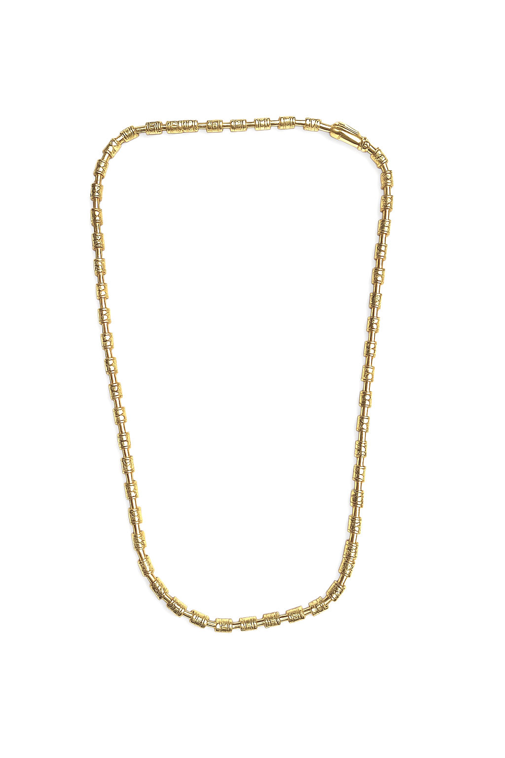 Gold Barrel Link 18" Necklace