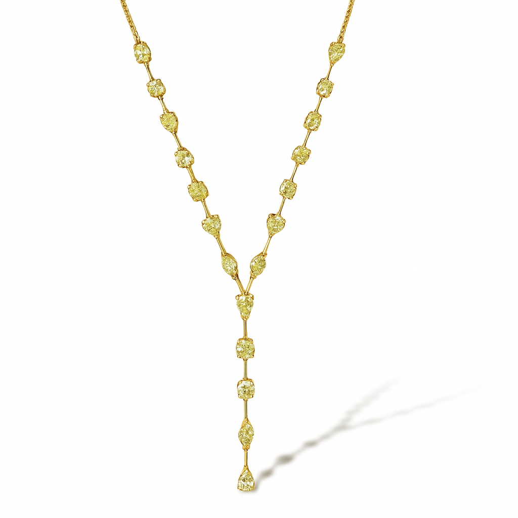 1.90 CT Yellow Diamond Necklace