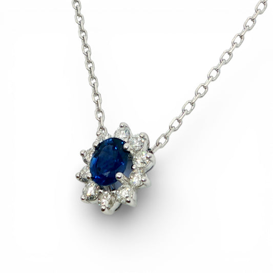 0.39 CT Blue Sapphire Pendant
