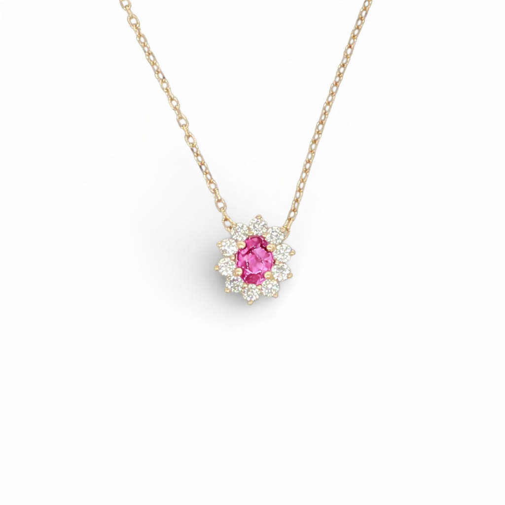 0.51 CT Pink Sapphire Pendant