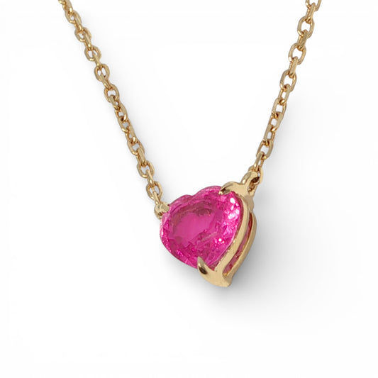 0.74 CT Pink Sapphire Pendant