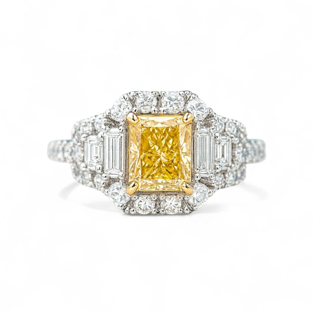 1.05 CT Yellow Diamond Ring