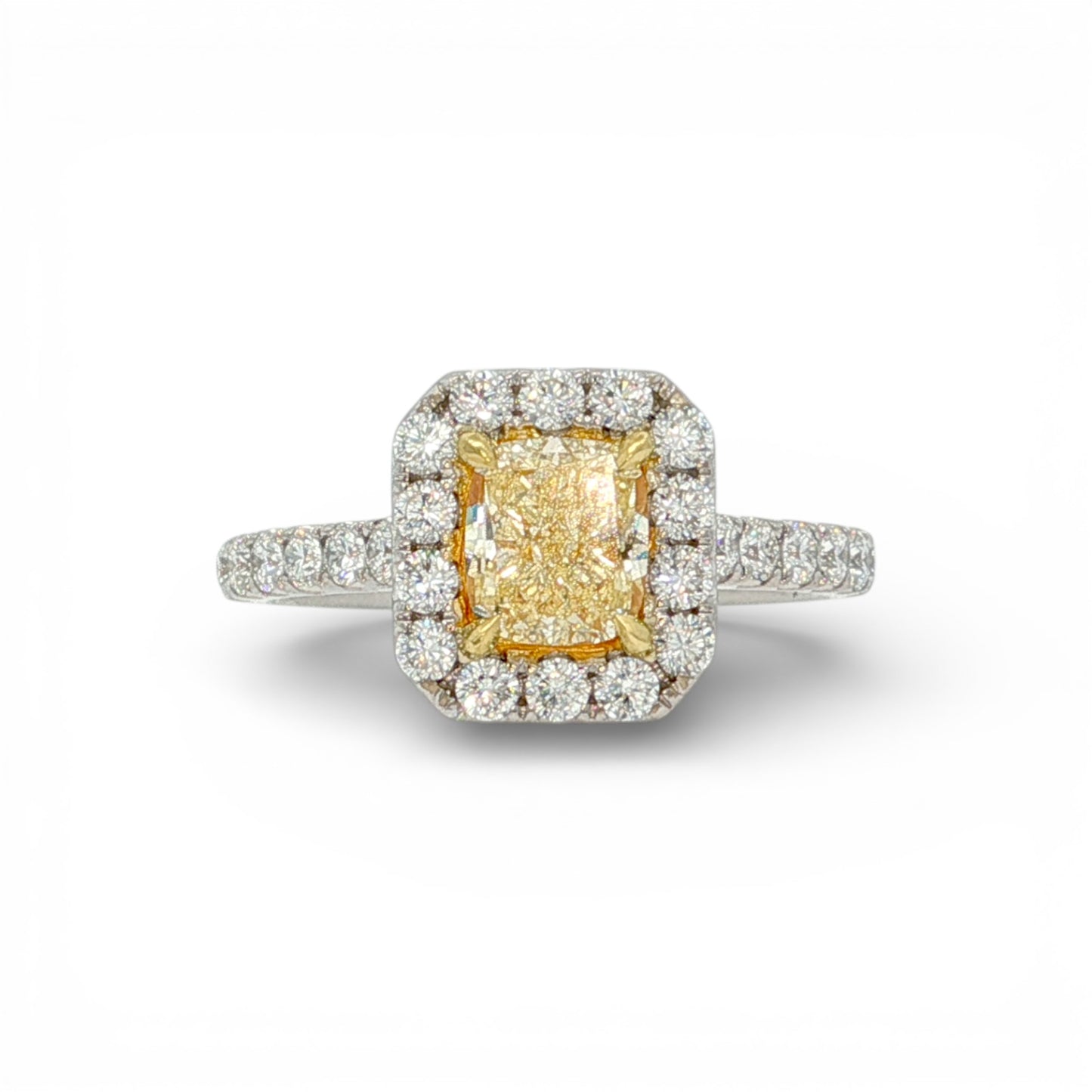 1.74 CT Yellow Diamond Ring