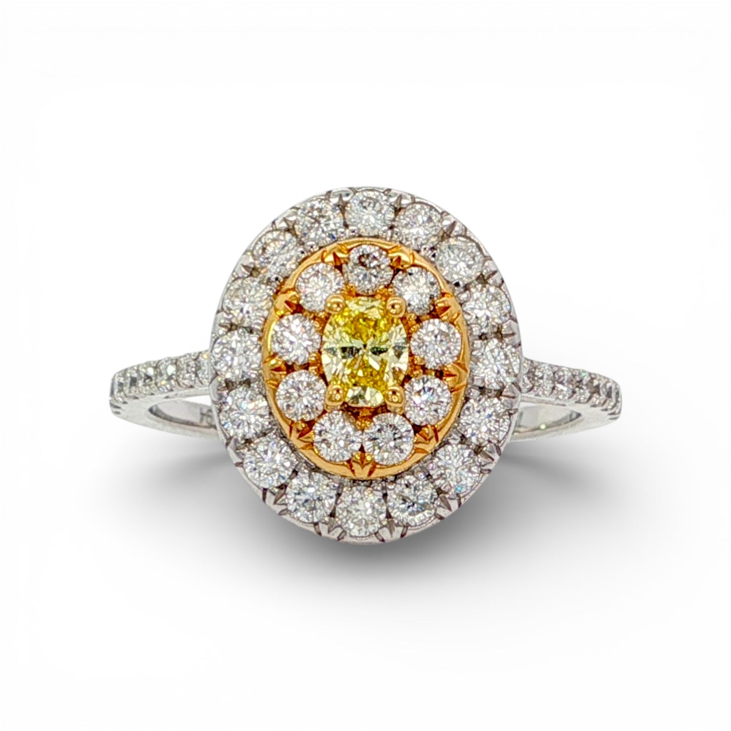 0.94 CT Yellow Diamond Ring
