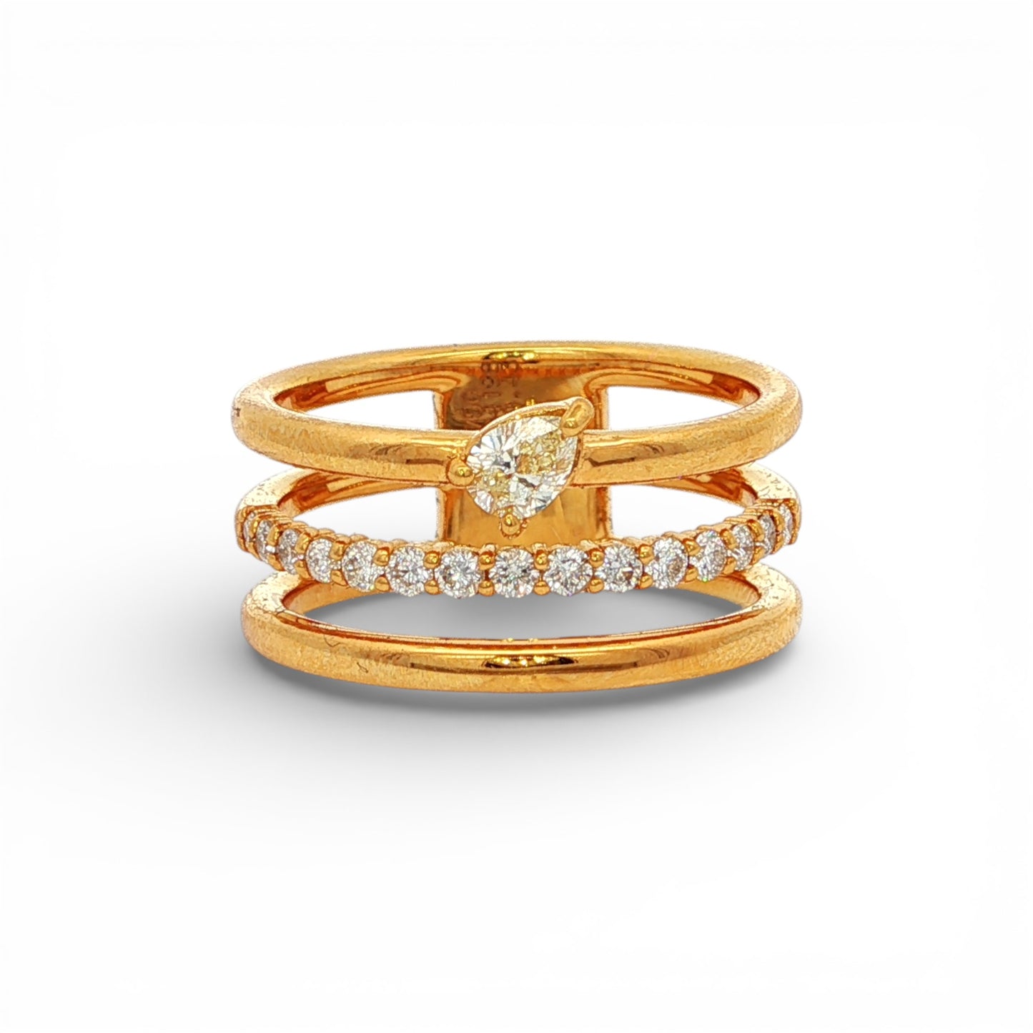 0.43 CT Yellow Diamond Ring