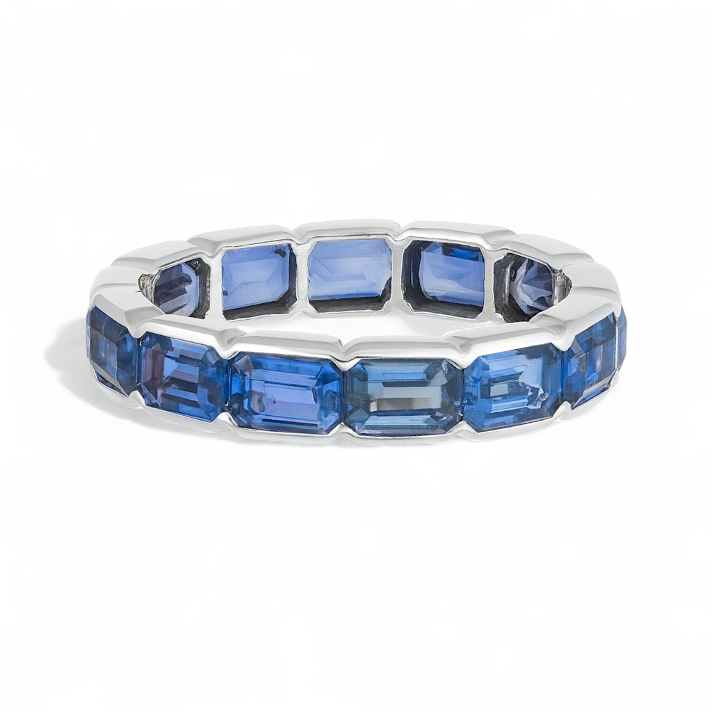 4.40 CT Sapphire and Diamond Ring