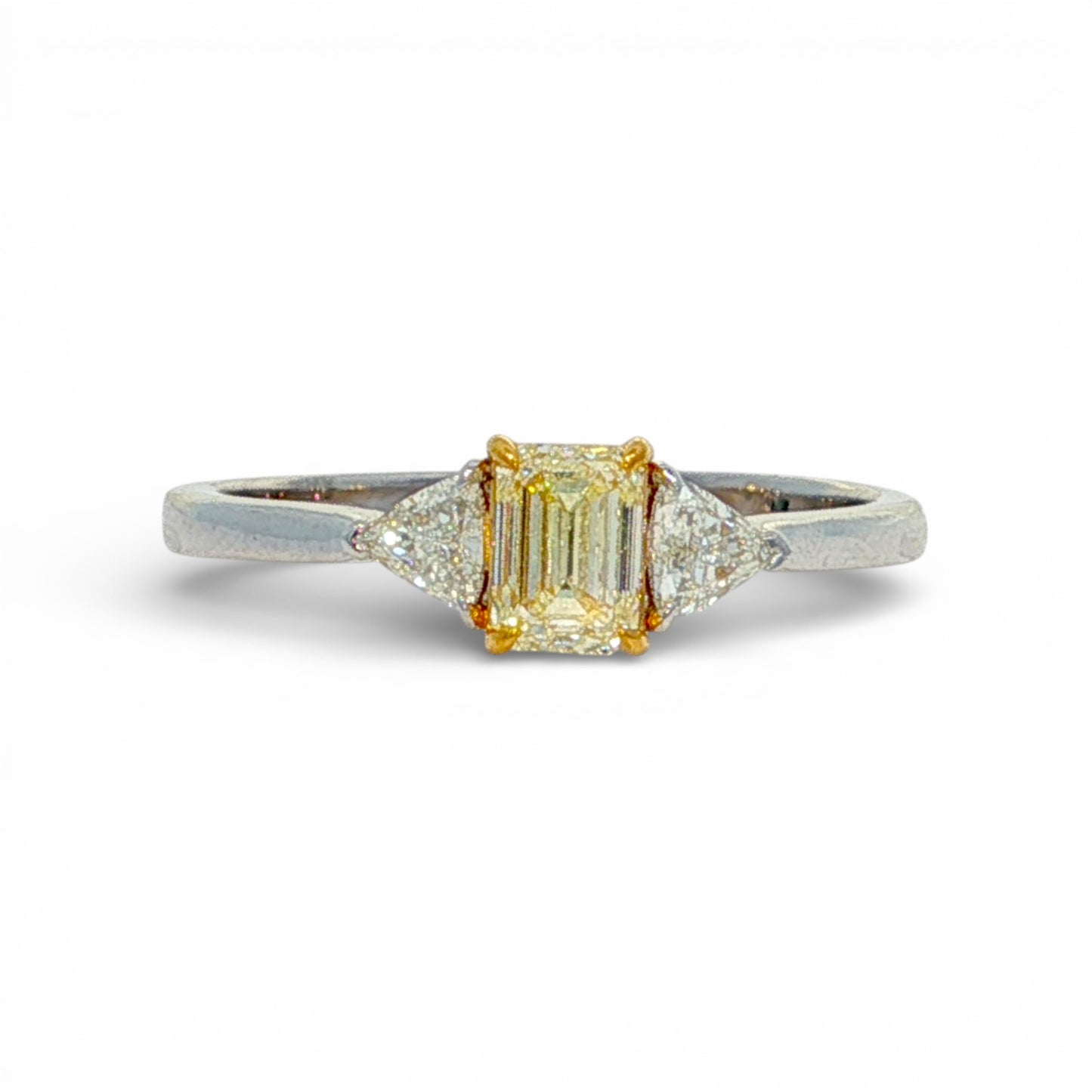 0.68 CT Yellow Diamond Ring