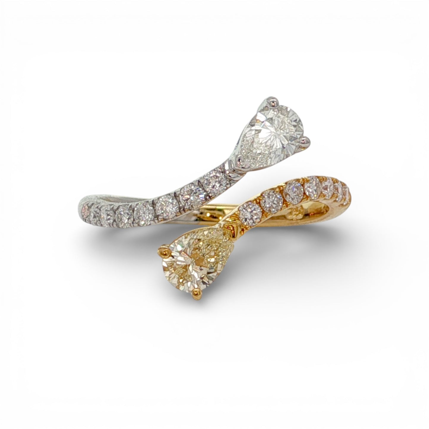 0.92 CT Yellow Diamond Ring