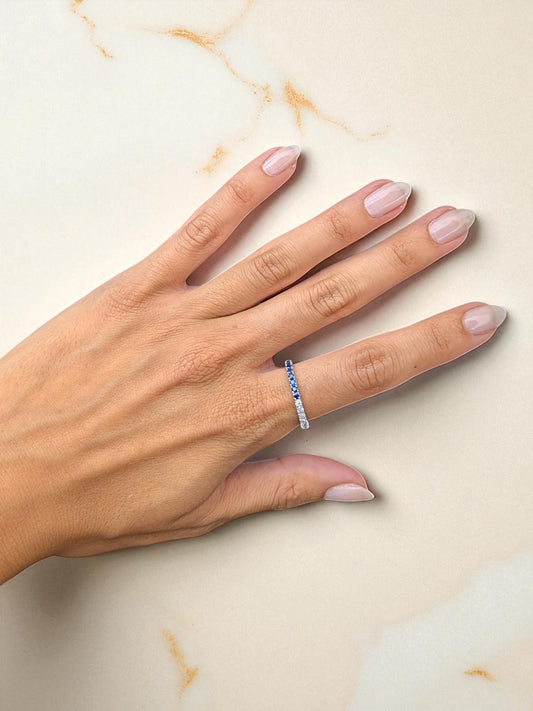 0.98 CT Sapphire & Diamond Ring