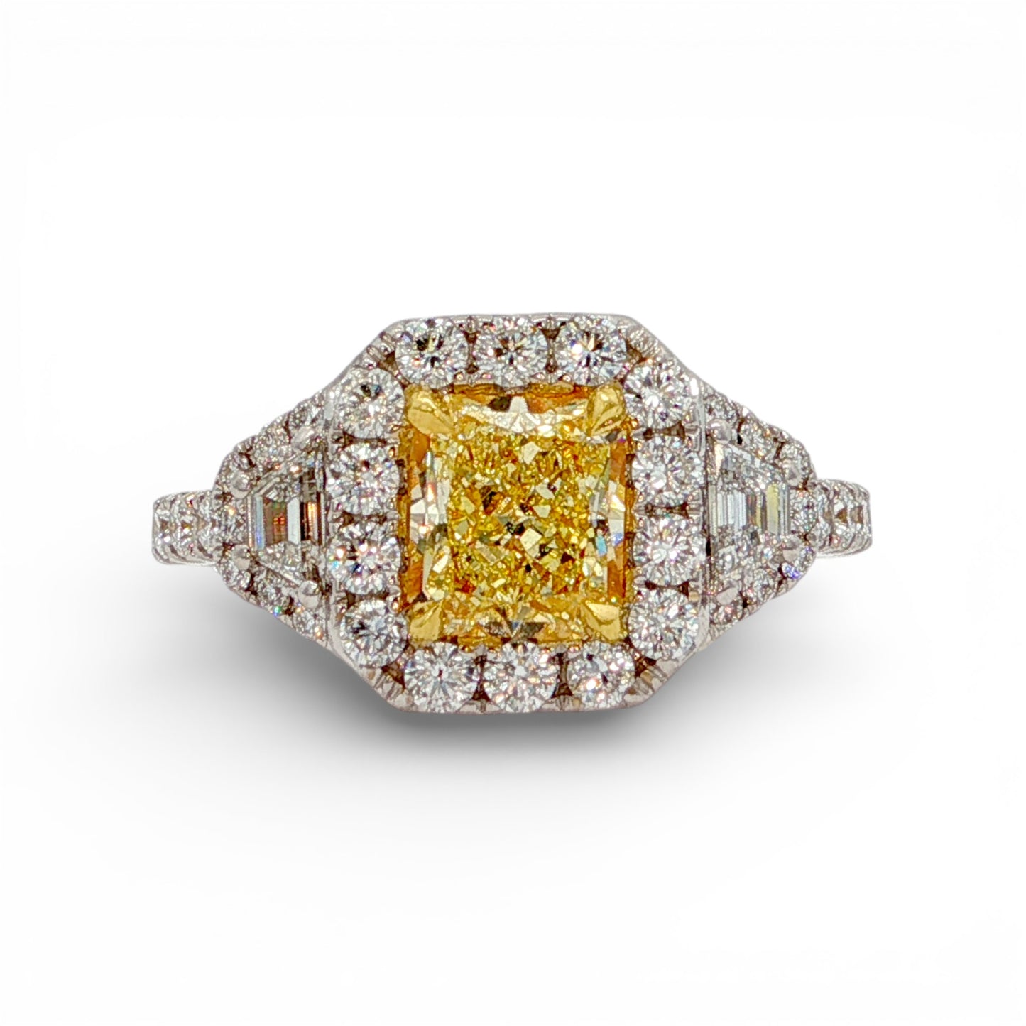 0.91 CT Yellow Diamond Ring