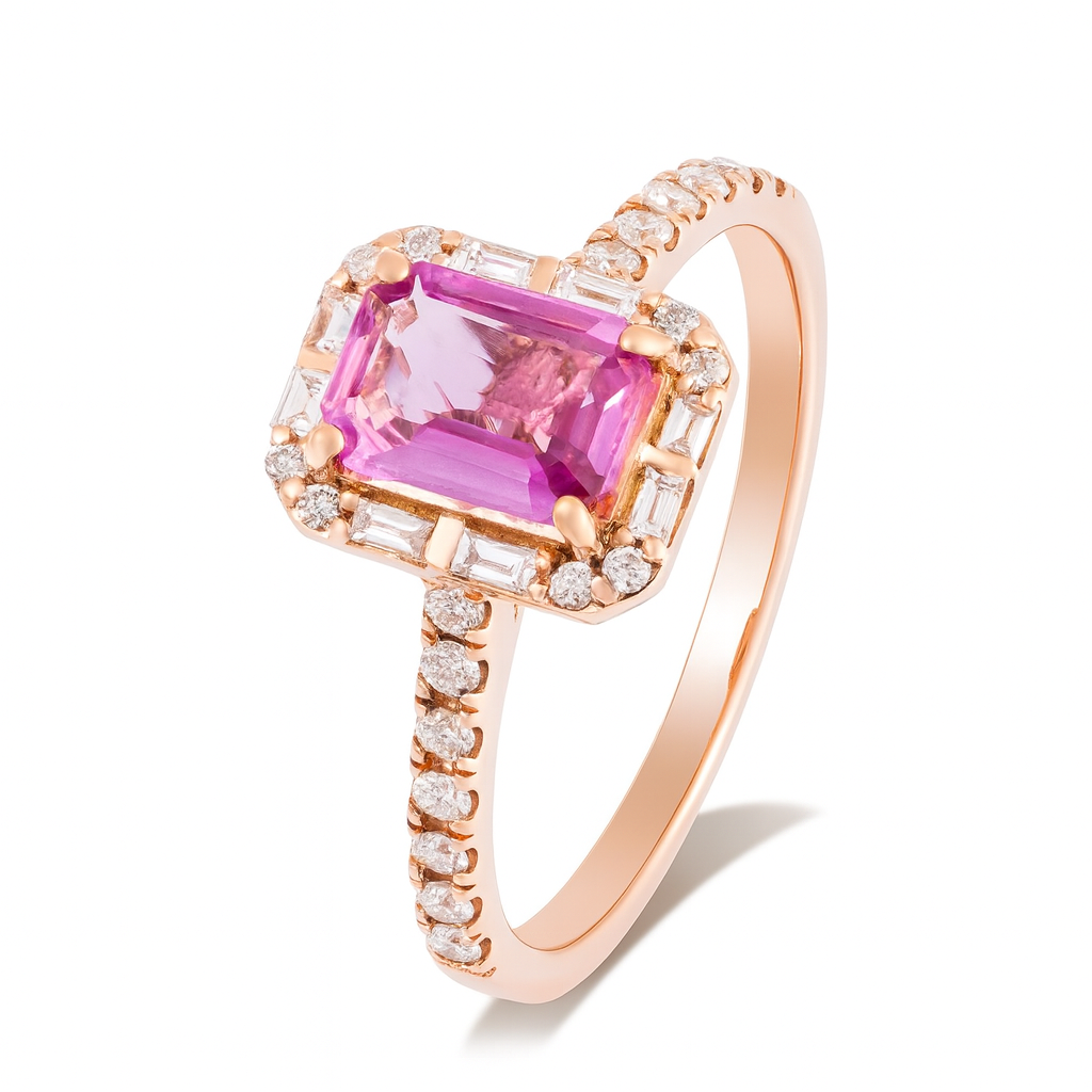 1.53 CT Pink Sapphire Ring