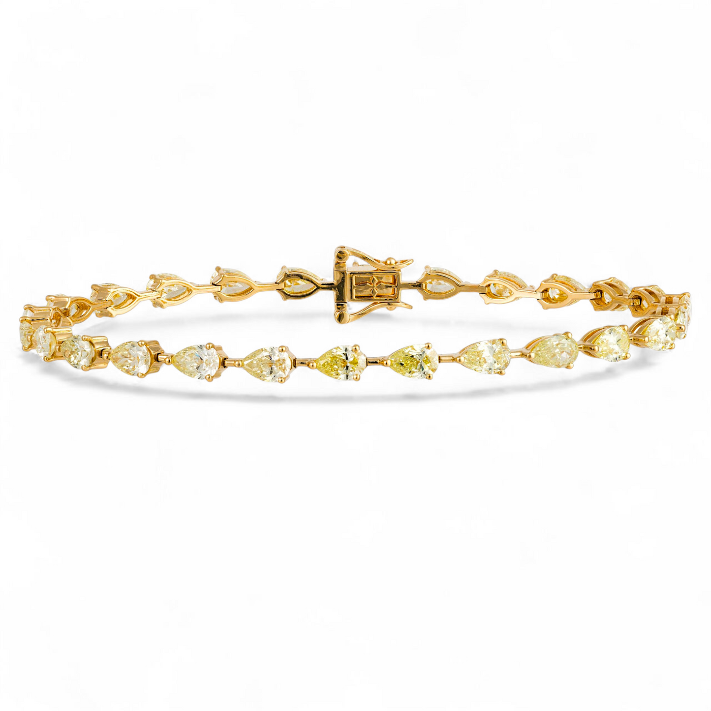 6.62 CT Yellow Diamond Tennis Bracelet