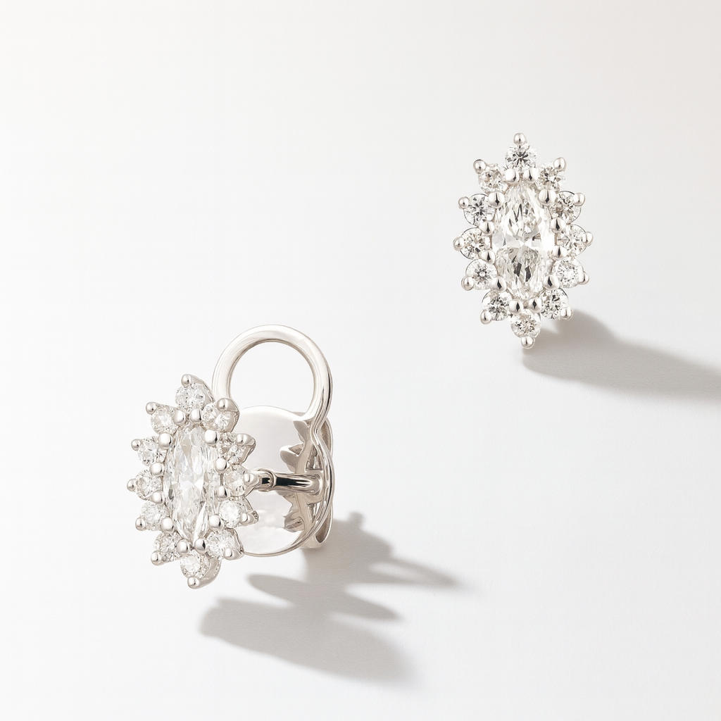 0.55 CT White Gold Diamond Studs