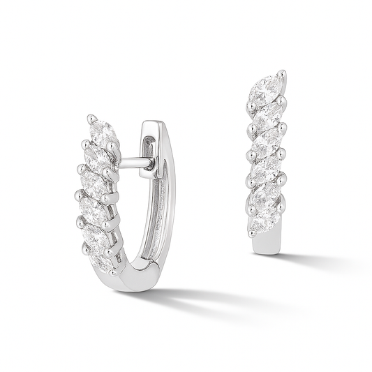 0.55 CT White Gold Diamond Earrings