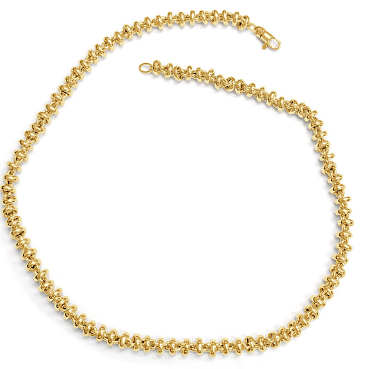 Gold Beaded Chain Necklace