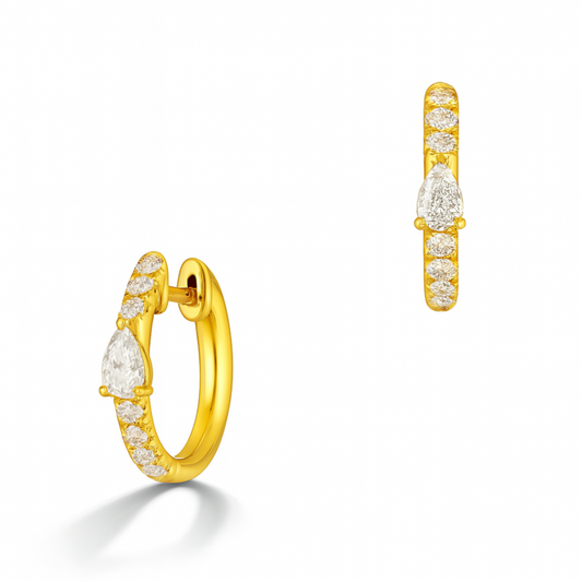0.42 CT White Diamond Earrings