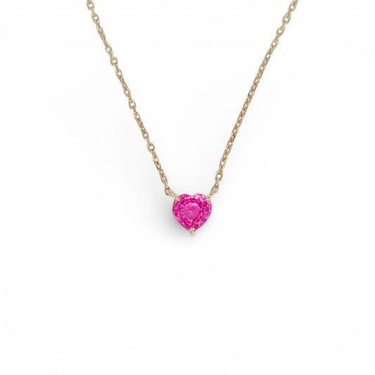 0.74 CT Pink Sapphire Pendant